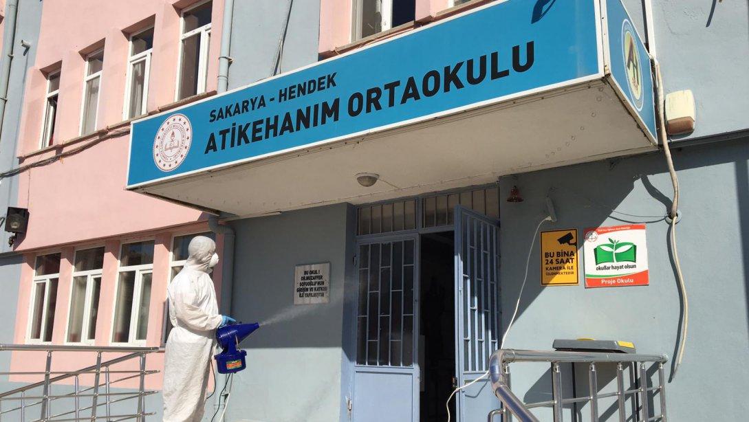 Sakarya'da Okullar Koronovirüs tehdidine karşı dezenfekte edildi.