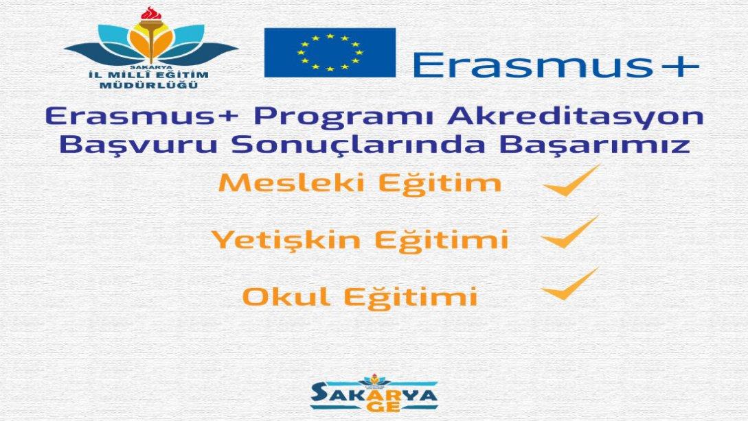 Erasmus + Programı Akreditasyonu Başvuru Sonuçlarında Sakarya  Millî Eğitim Müdürlüğü Başarısı 